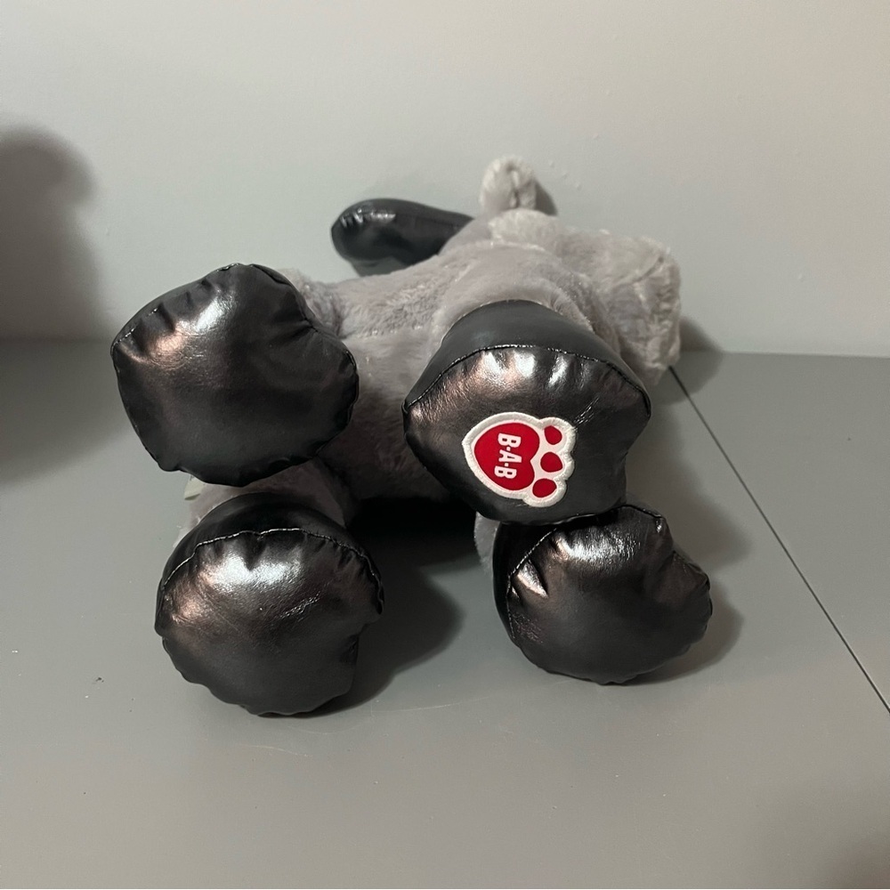Build A Bear Gray Gust Moose Plush Animal 2018 Green Eye Silver Reindeer 14” - Picture 6 of 10